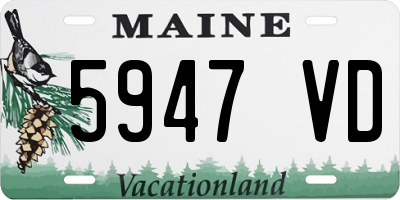 ME license plate 5947VD