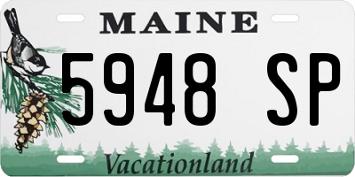 ME license plate 5948SP