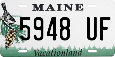 ME license plate 5948UF
