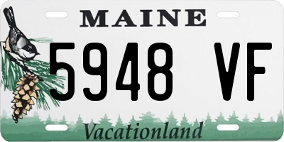 ME license plate 5948VF