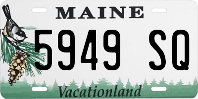 ME license plate 5949SQ