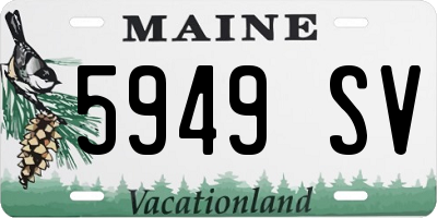 ME license plate 5949SV