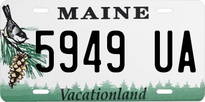 ME license plate 5949UA