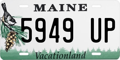 ME license plate 5949UP
