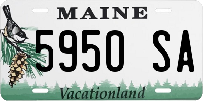 ME license plate 5950SA