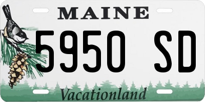 ME license plate 5950SD