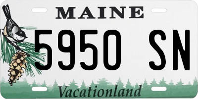ME license plate 5950SN