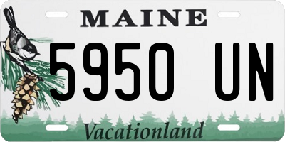 ME license plate 5950UN