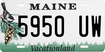 ME license plate 5950UW