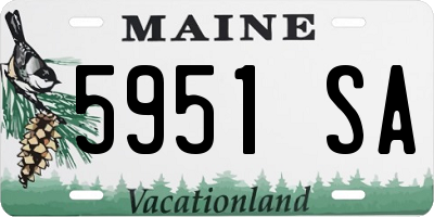 ME license plate 5951SA