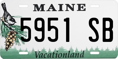 ME license plate 5951SB