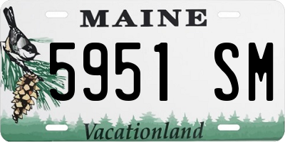 ME license plate 5951SM