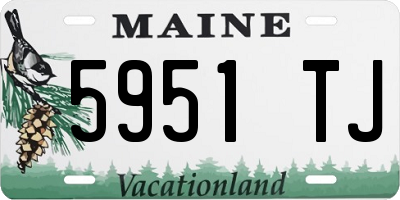 ME license plate 5951TJ