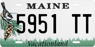 ME license plate 5951TT