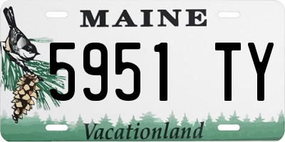 ME license plate 5951TY