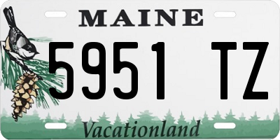 ME license plate 5951TZ