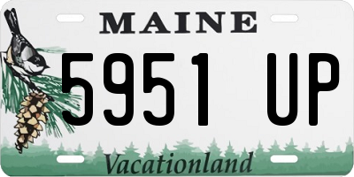 ME license plate 5951UP