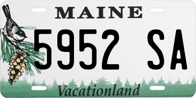 ME license plate 5952SA