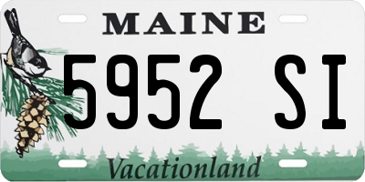 ME license plate 5952SI