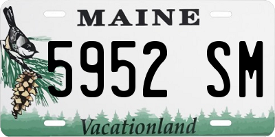 ME license plate 5952SM