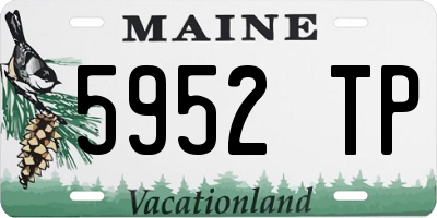ME license plate 5952TP