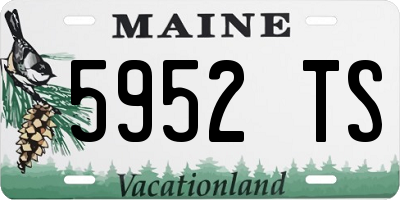 ME license plate 5952TS