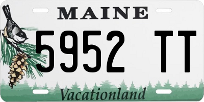 ME license plate 5952TT