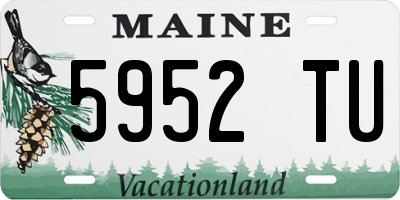 ME license plate 5952TU