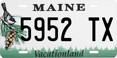 ME license plate 5952TX