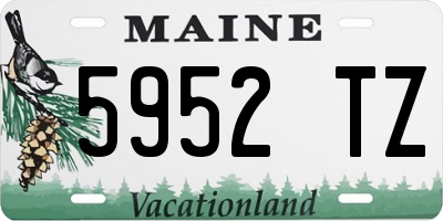 ME license plate 5952TZ