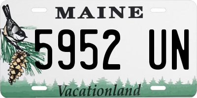 ME license plate 5952UN