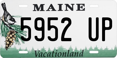 ME license plate 5952UP