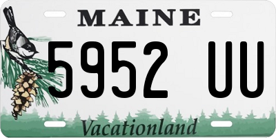 ME license plate 5952UU