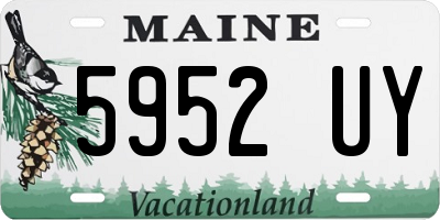 ME license plate 5952UY