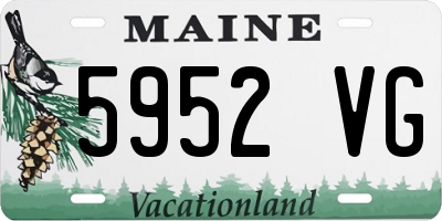 ME license plate 5952VG