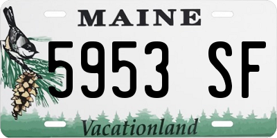 ME license plate 5953SF