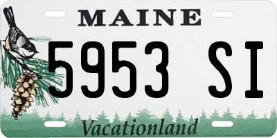ME license plate 5953SI