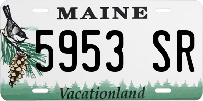 ME license plate 5953SR