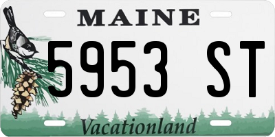 ME license plate 5953ST