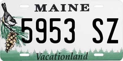 ME license plate 5953SZ