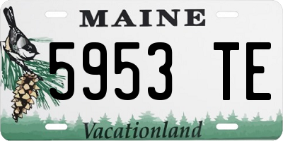 ME license plate 5953TE