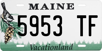 ME license plate 5953TF