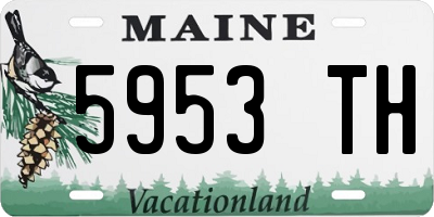 ME license plate 5953TH