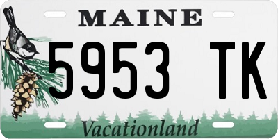 ME license plate 5953TK