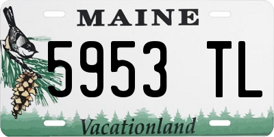 ME license plate 5953TL