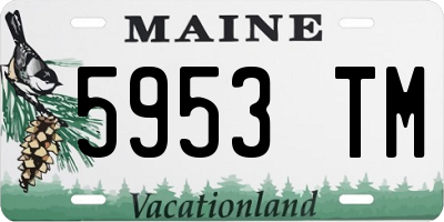 ME license plate 5953TM