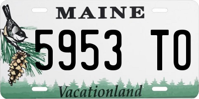 ME license plate 5953TO