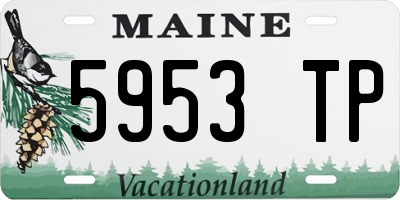 ME license plate 5953TP
