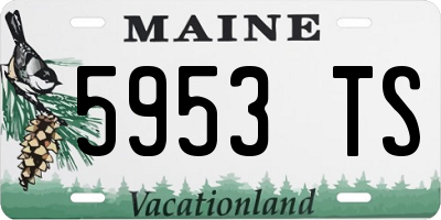 ME license plate 5953TS