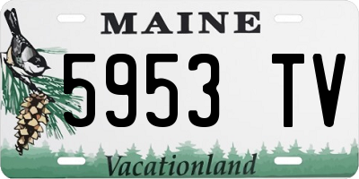 ME license plate 5953TV